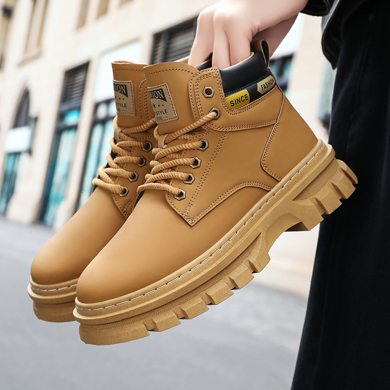 Men'S Shoes Hey Dude - Botas de Couro Masculinas da Moda,