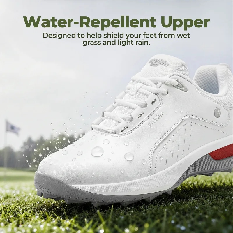 Sapatos de golfe masculinos Fi - Men'S Shoes Water Resistant avaliação e preço